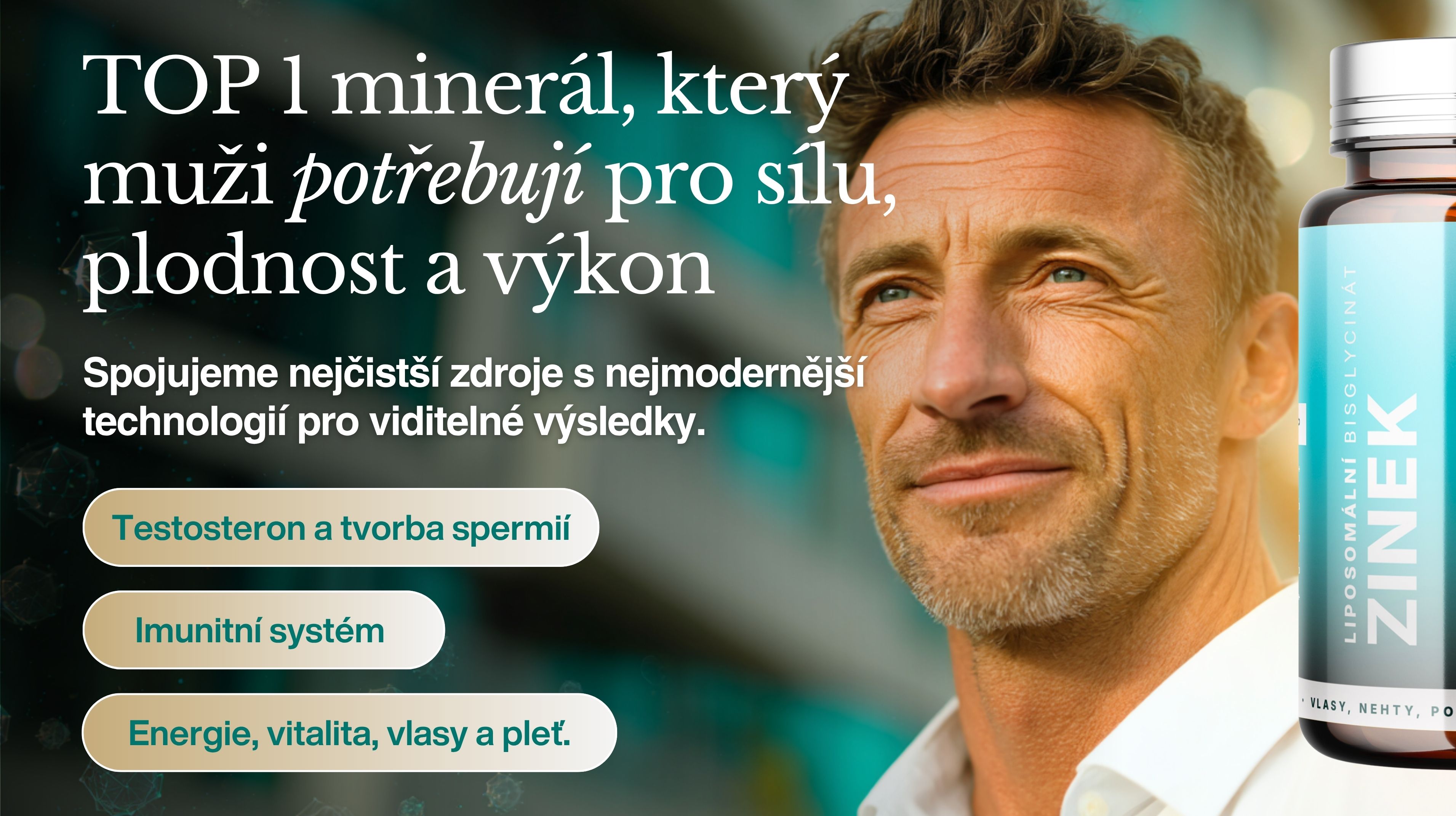 PREMIUM Liposomální Komplex Zinek bisglycinát 178 mg, selen, měď, přírodní quercetin, 60 kapslí -5